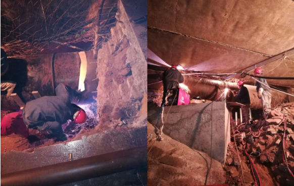 建恒公司：連夜奮戰 順利完成中壩橋下輸水管線遷改