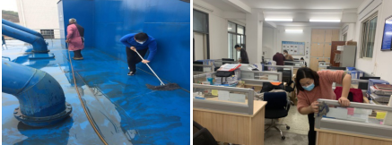 清源水務集團公司深入開展“周末衛生大掃除”活動