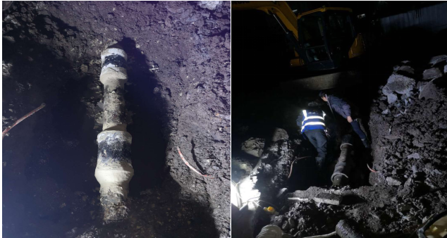 營銷部快速搶修老城區供水管道確保城市供水安全