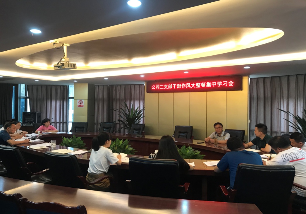 公司二支部開展作風大整頓集中學(xué)習(xí)