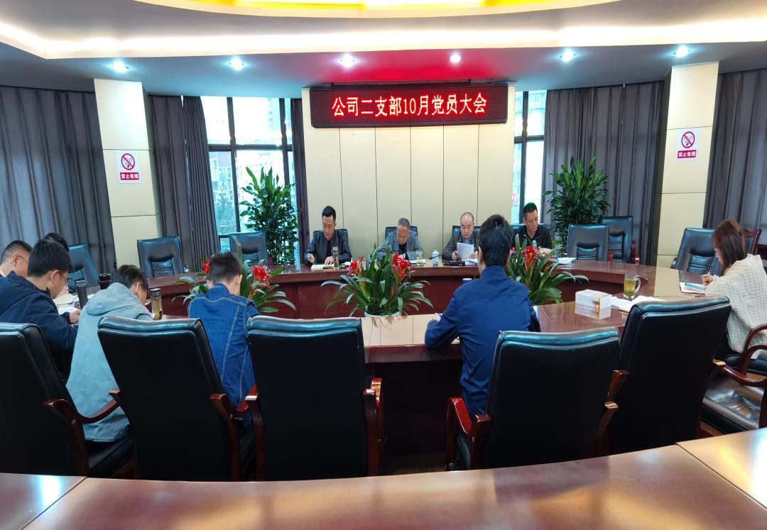 集團公司二支部召開十月黨員大會暨黨建業務互融共促主題黨日活動