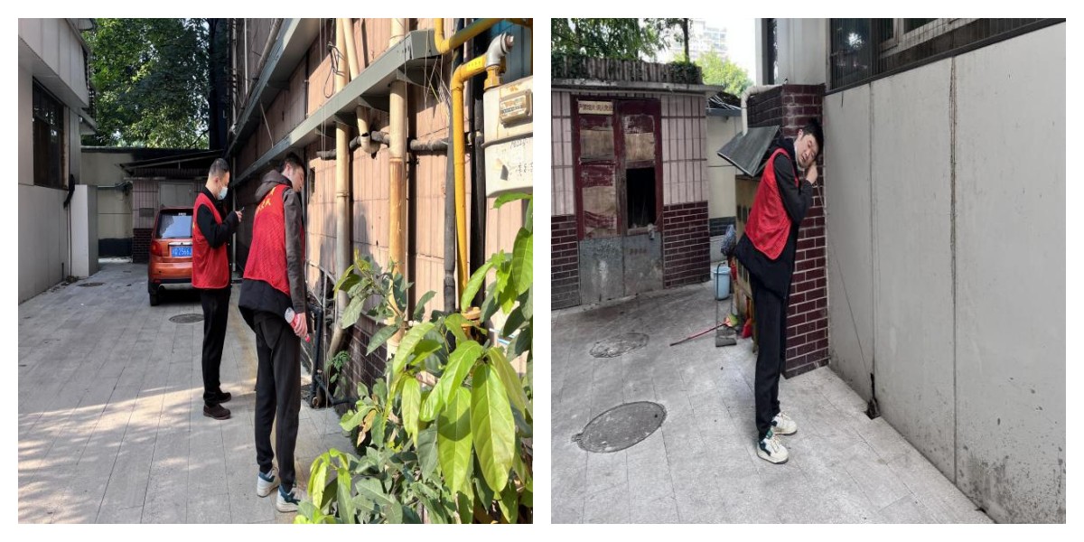 清源水務共產黨員服務大隊中心城區分隊協助公路局開展義務查漏工作