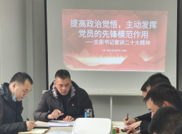 入學習二十大精神 提升黨員政治站位 全面發揮模范作用——投資公司支部宣講二十大精神